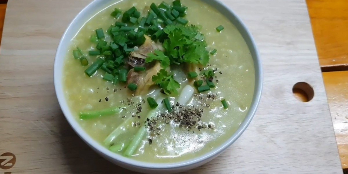 how to cook chicken porridge with green beans delicious nutritious 08523