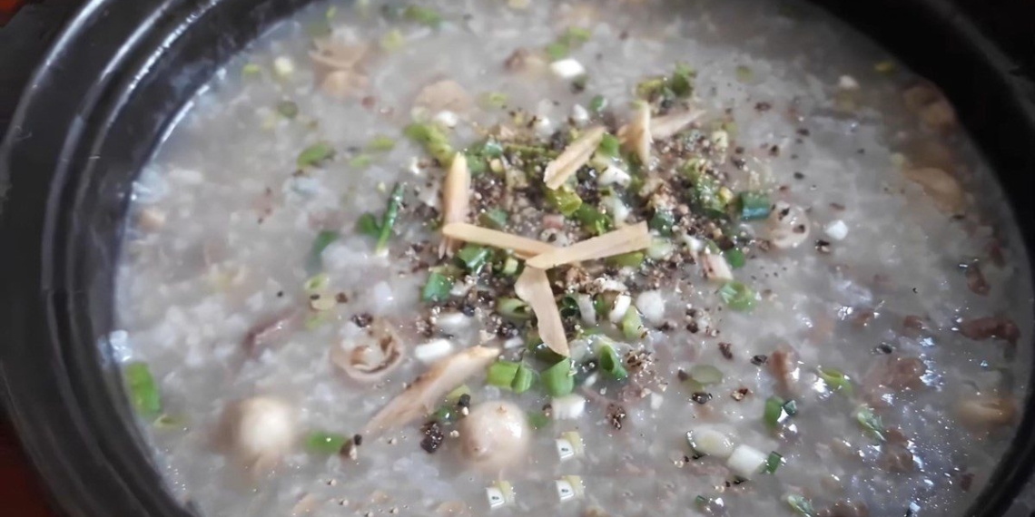 how to cook rice porridge with beef simple delicious 09120