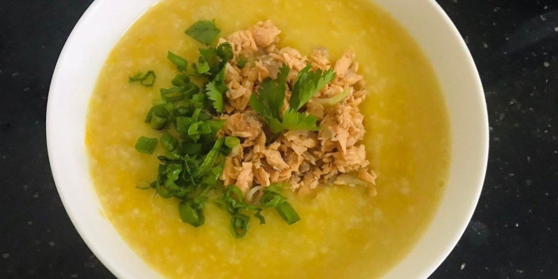 how to cook yen mach porridge with salmon very delicious and fragrant 16714