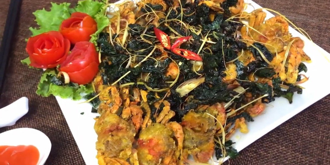 how to make crispy fried leaves delicious and fragrant very appealing rice 09610