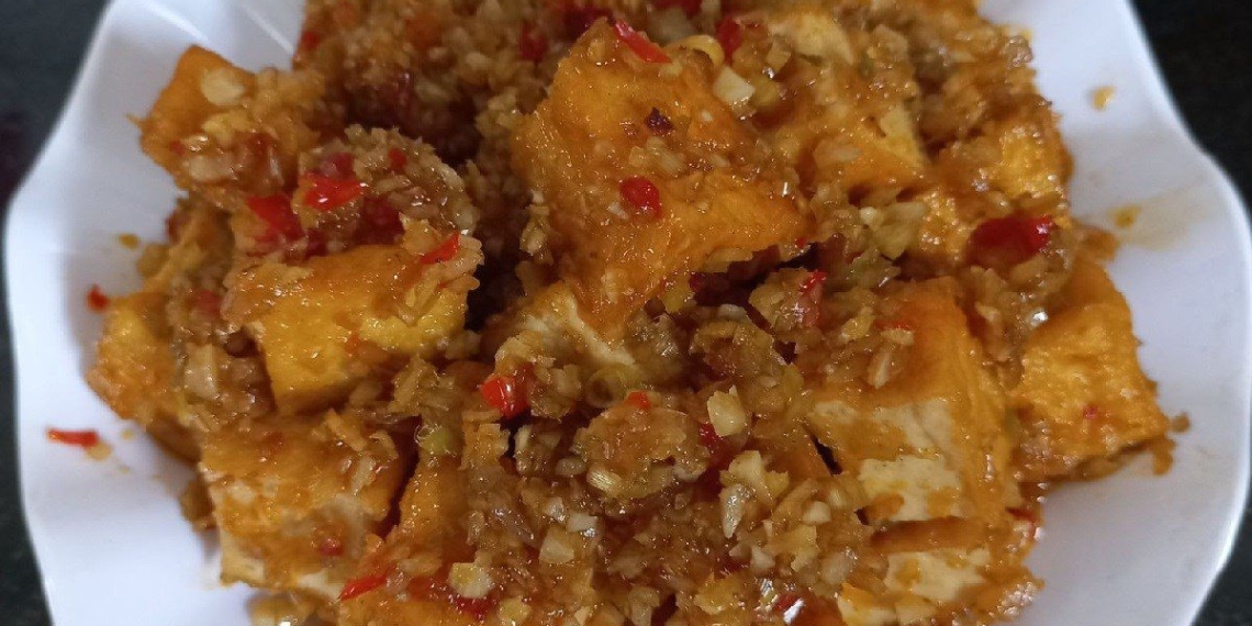 how to make dry tofu with chili sauce spicy and attractive for meals 13574