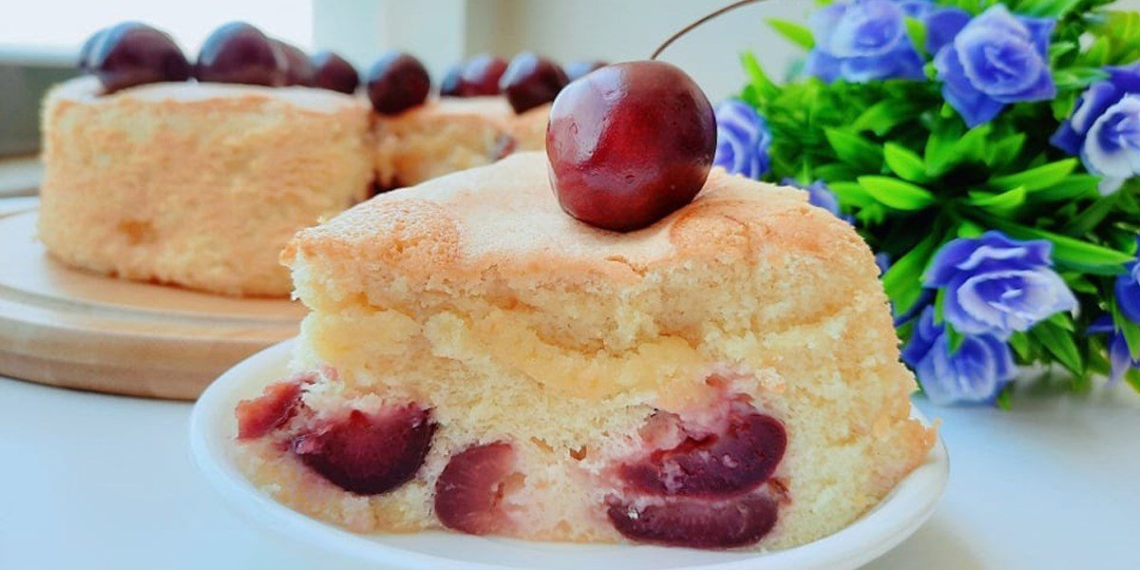 how to make fluffy cherry cake soft delicious easy to make 11687