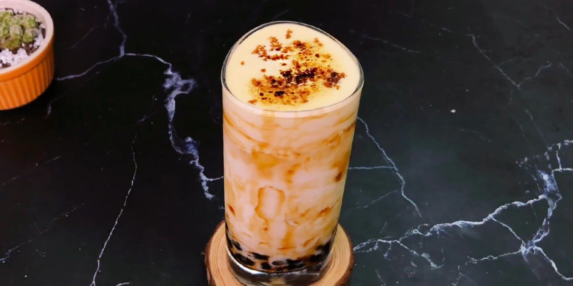 how to make fresh milk with caramel tapioca pearl black sugar fats 02213