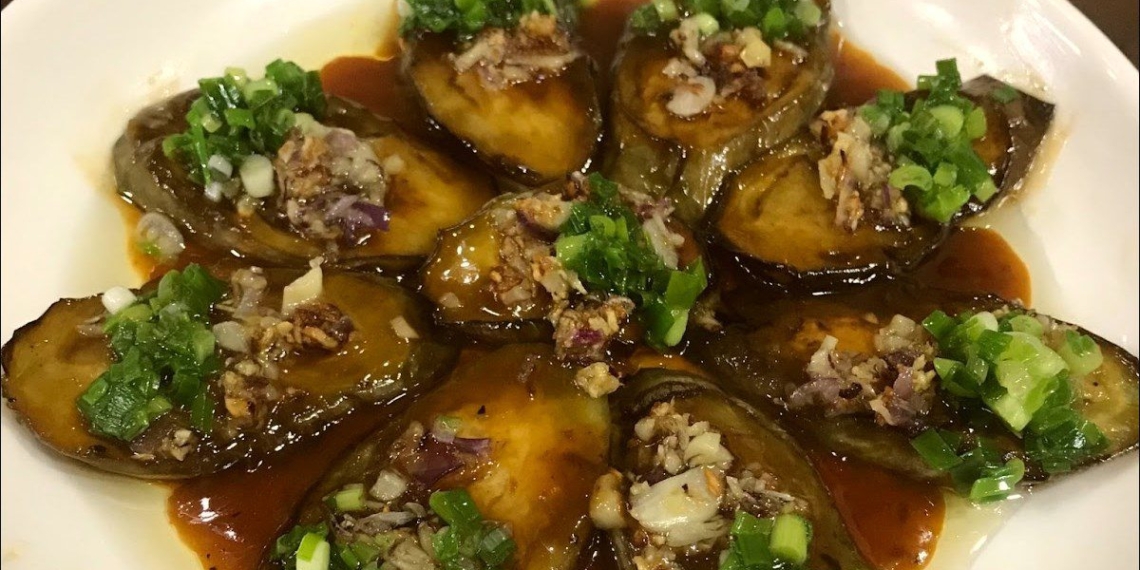 how to make fried eggplant with fragrant onion delicious greasy very tasty 15907