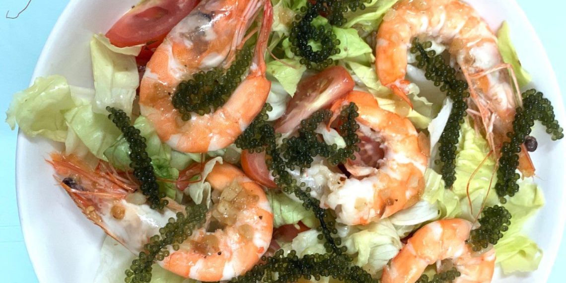 how to make grape seaweed salad with crispy sweet fresh shrimp flavor for family 09726