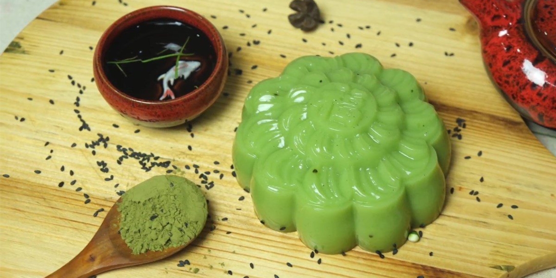 how to make green tea jelly mooncake delicious cool 13040