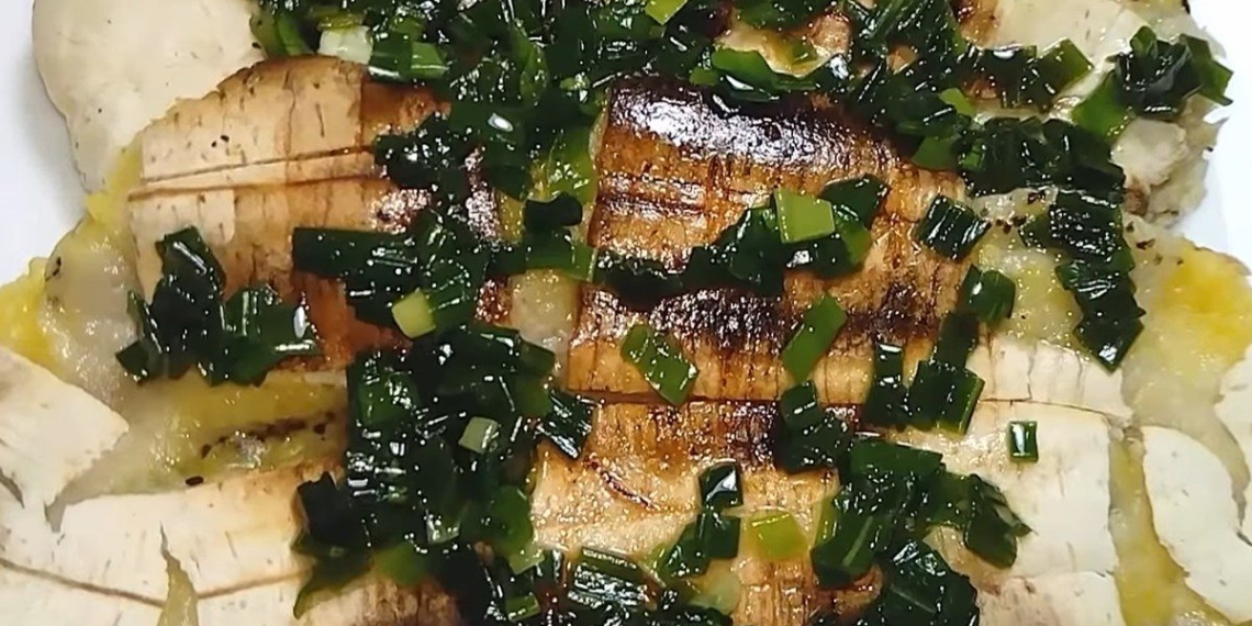 how to make grilled banana with fragrant scallion and tasty mango sauce 09386