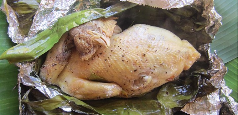 how to make grilled chicken with bamboo paper whole chicken using an oven 02851