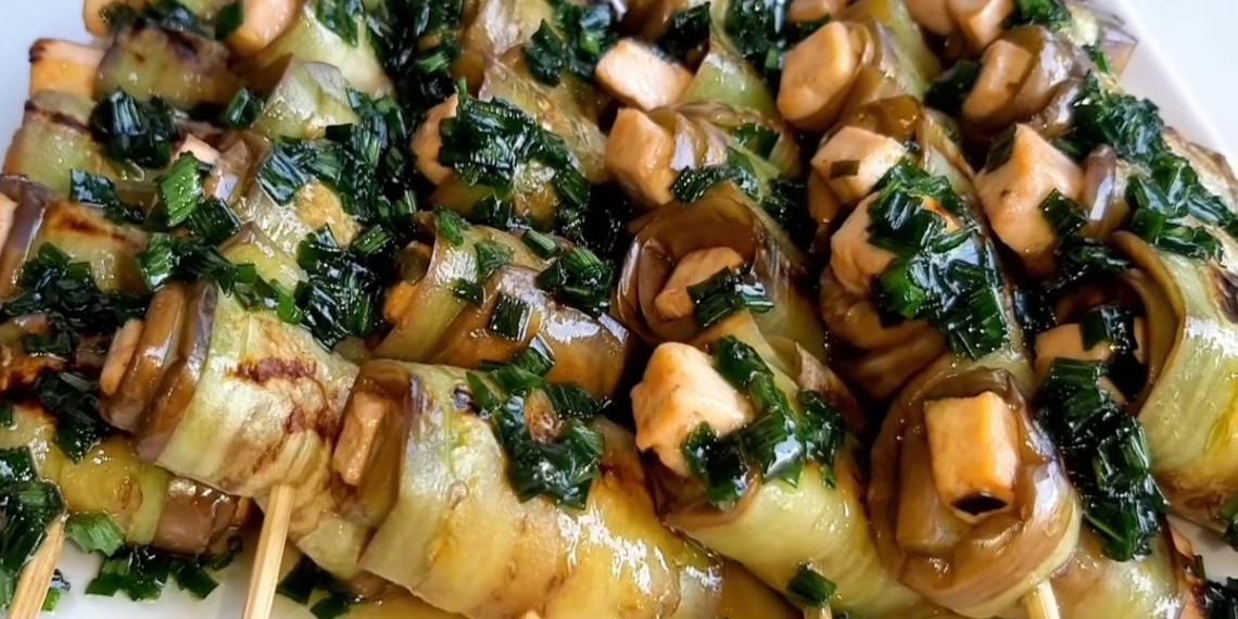how to make grilled eggplant rolls super easy 02925