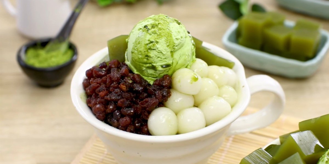 how to make matcha bingsu green tea red bean delicious refreshing