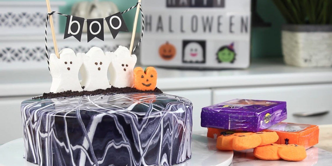 how to make mirror sugar cake for halloween day 04656