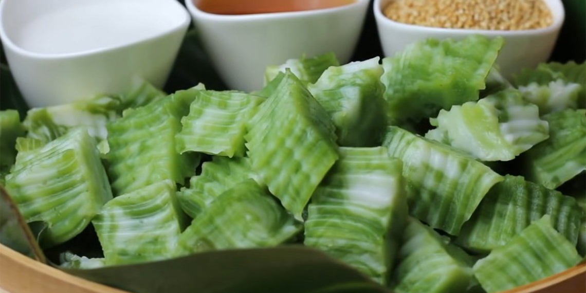 how to make sweet banh duc simple snack from childhood at home 01729