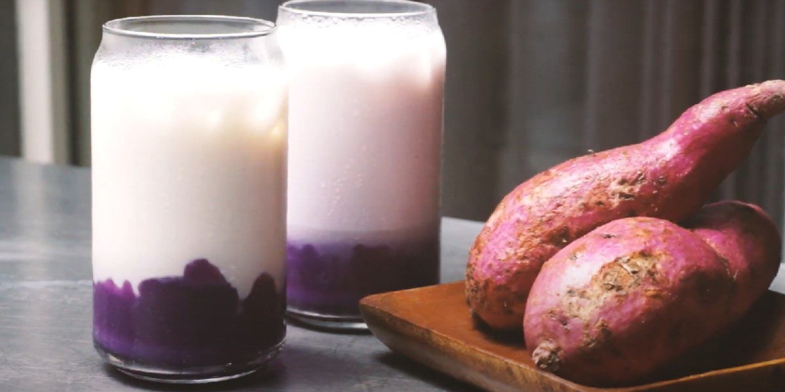 how to make sweet purple yam latte delicious and easy 13094