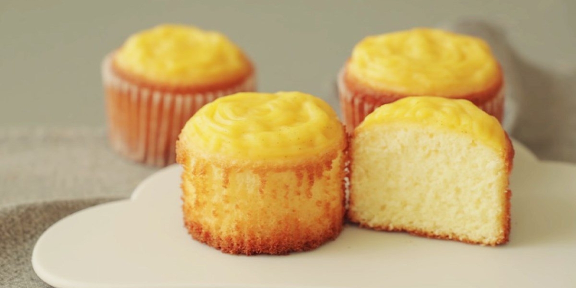 how to make taiwanese custard cupcake fluffy soft delicious 03913