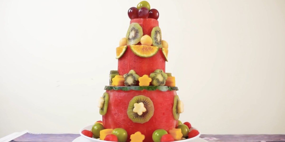 how to make watermelon birthday cake easy to make beautiful face 10142