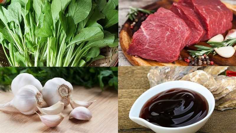 Ingredients for stir-fried sweet cabbage with beef