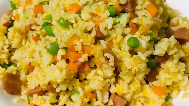 Fried rice with sausage