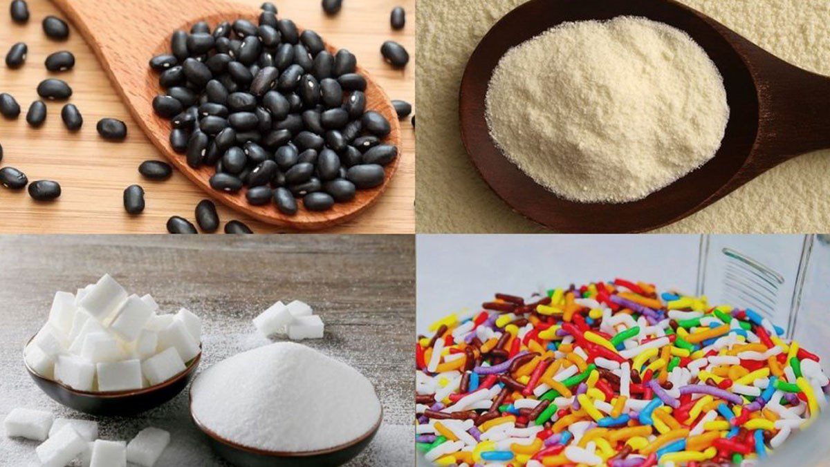 Ingredients for black bean ice cream