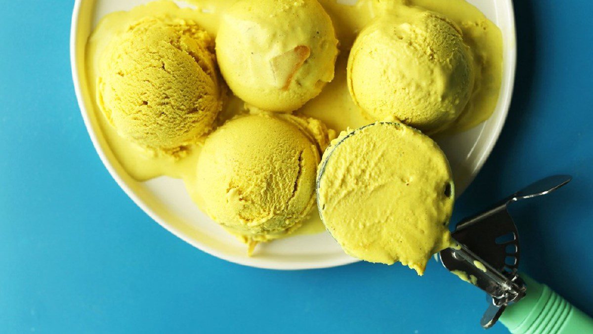 Coconut turmeric ice cream