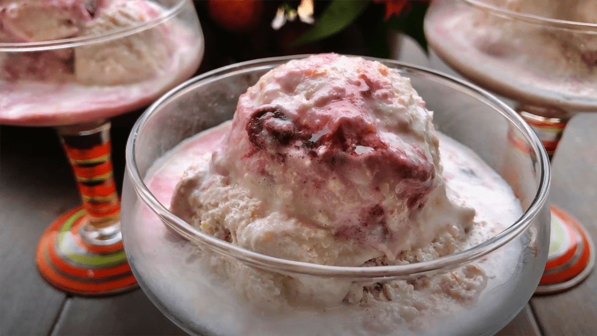 Raspberry Jam Lychee Ice Cream