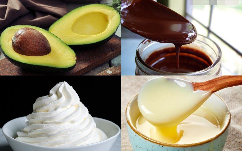 Ingredients for avocado ice cream