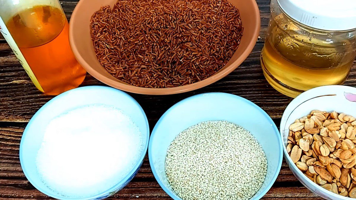 Ingredients for brown rice candy