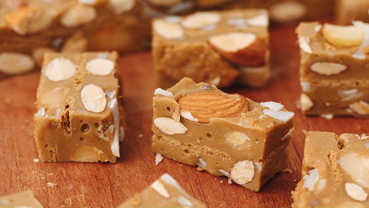 Coconut milk coffee nougat