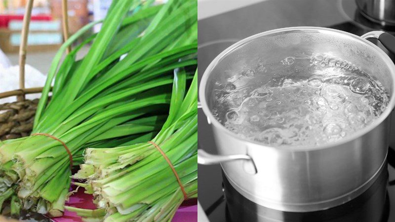 Ingredients for pandan tea