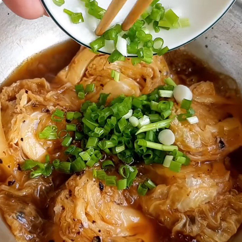 Step 4 Braised Cabbage with Pepper