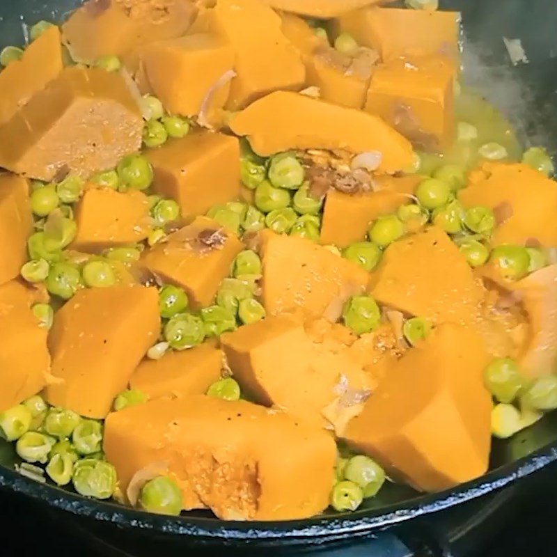 Step 2 Stewed Pumpkin Vegetarian Stewed Pumpkin with Peas