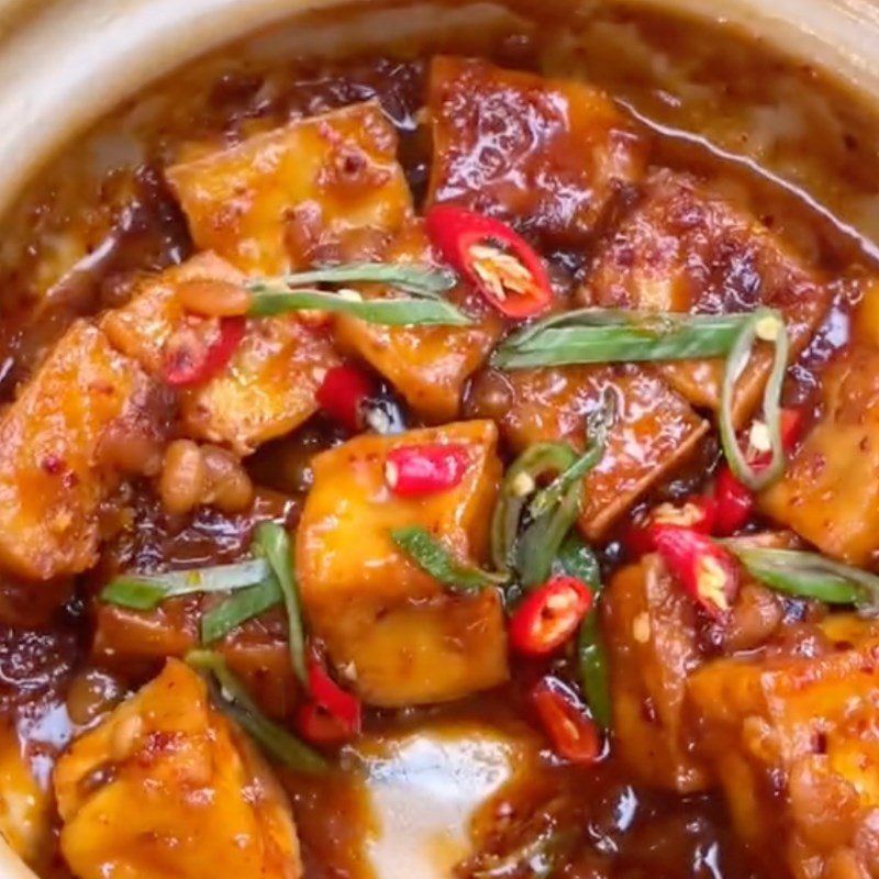 Step 2 Braised Tofu with Soybeans Braised Tofu with Soy Sauce (Recipe from the Tiktok channel Vegan Kitchen XANH)