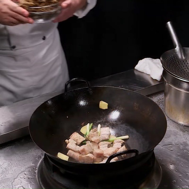 Step 5 Braised pork with pickled mustard greens Cantonese style