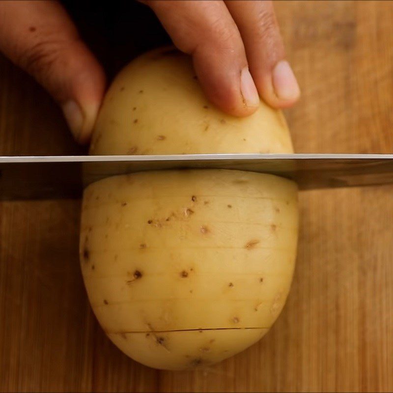 Step 1 Prepare the potatoes for Simple Baked Potatoes