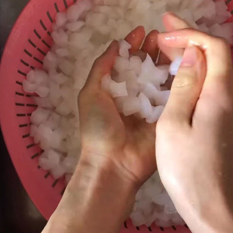 Step 1 Remove Sourness and Clean Dry Coconut Jelly Raw Coconut Jelly