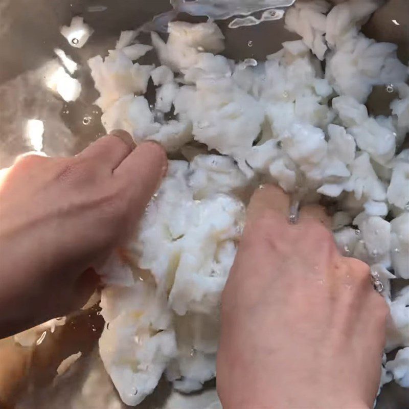 Step 1 Remove Sourness and Clean Dry Coconut Jelly Raw Coconut Jelly