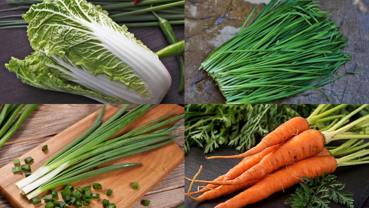 Ingredients for napa cabbage kimchi