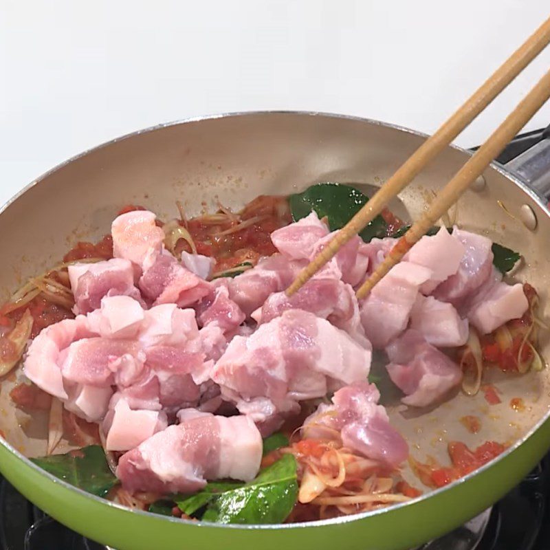 Step 5 Make braised pork belly Braised pork belly with lemongrass and lime