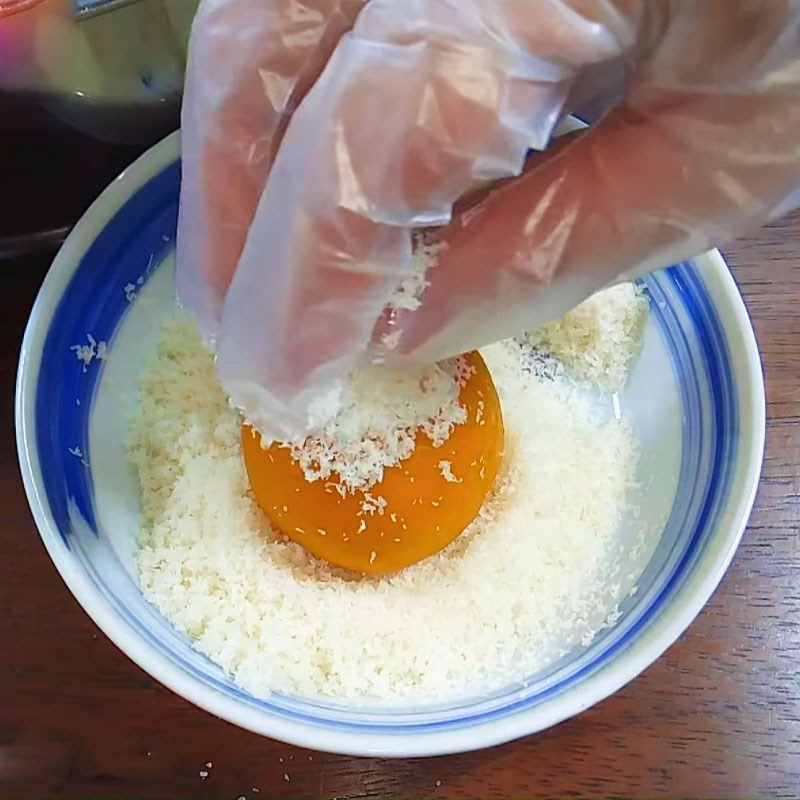 Step 7 Making coconut pumpkin cake