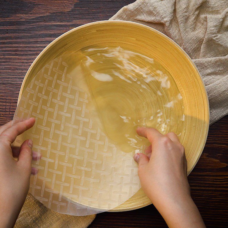 Step 1 Making rice cakes for Tokbokki cheese with rice paper - TasteVN