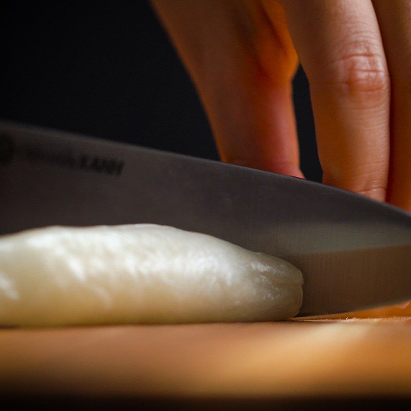 Step 1 Make cheese Tokbokki rice cakes with rice paper - TasteVN