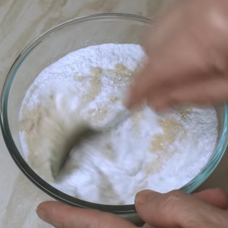 Step 3 Make almond cake Almond-stuffed stollen cake