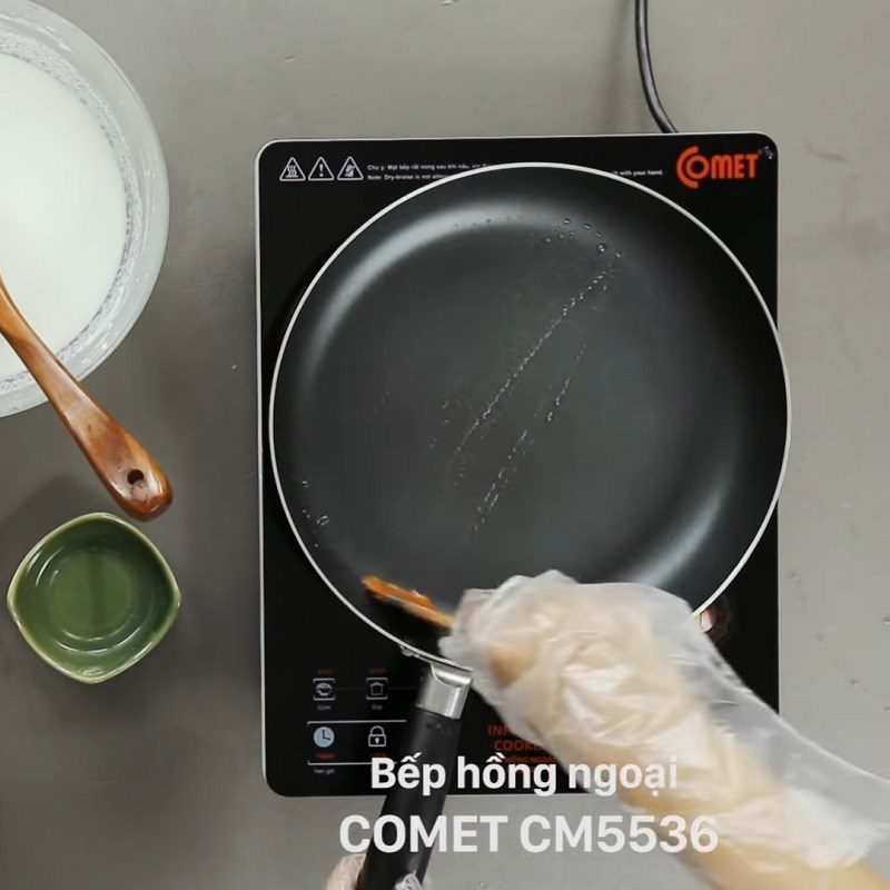 Step 4 Making pancakes Rice flour and tapioca flour pancakes