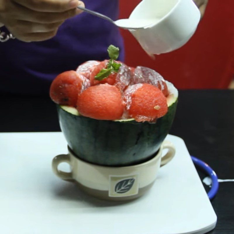 Step 3 Making watermelon bingsu