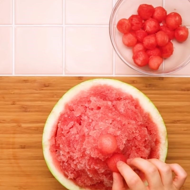 Step 3 Make watermelon bingsu Bingsu watermelon