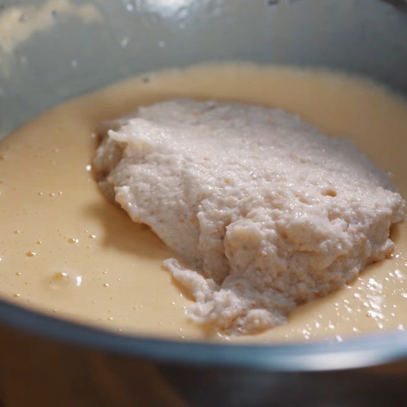 Step 2 Making the batter for Japanese pancakes