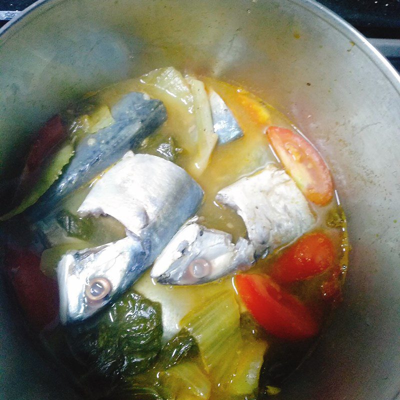 Step 3 Cooking mackerel with sour pickles Cooking mackerel with sour pickles