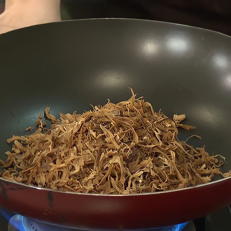 Step 3 Making the floss Vegetarian mushroom floss