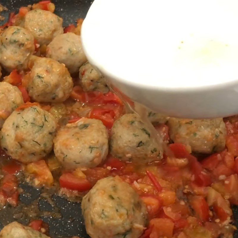 Step 5 Making fish cake with tomato sauce Fish cake with snakehead fish and tomato sauce