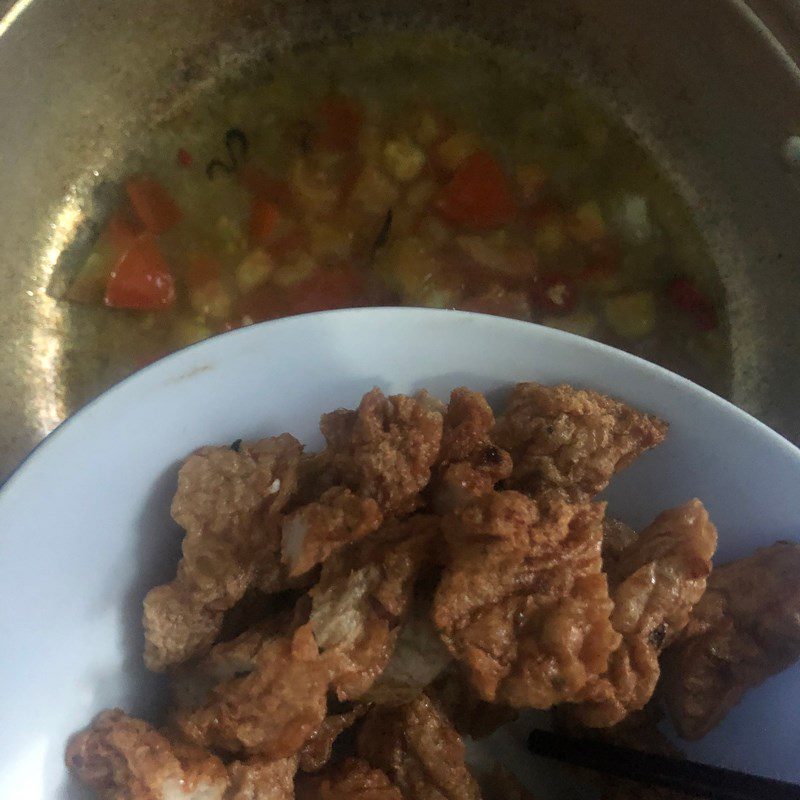 Step 3 Making fish cake with tomato sauce