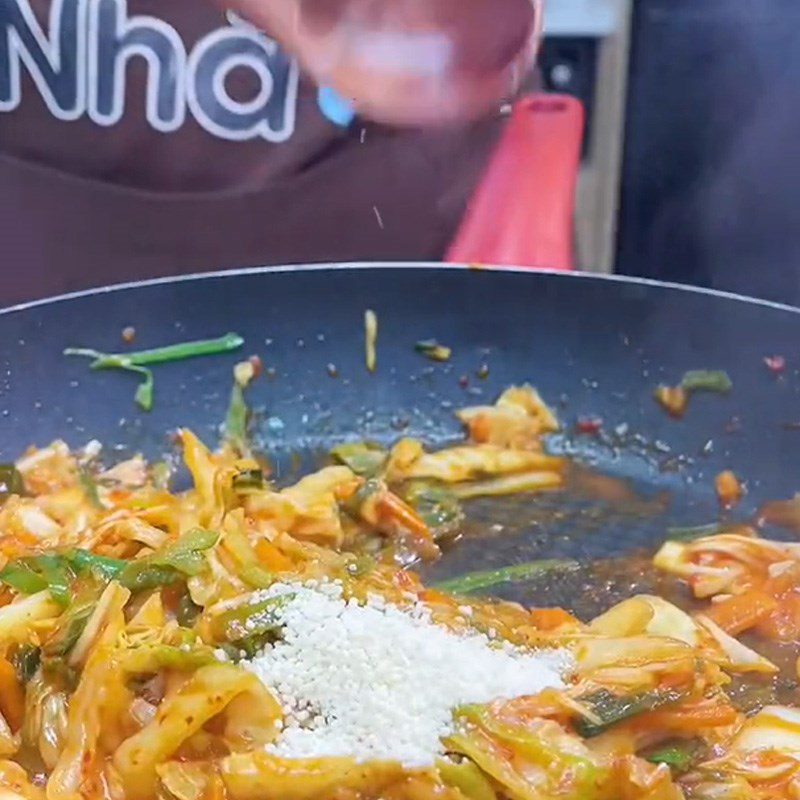 Step 2 Making Kimchi Fried Rice Kimchi Fried Rice (Recipe shared from TikTok Let's Cook with TasteVN)